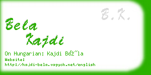 bela kajdi business card